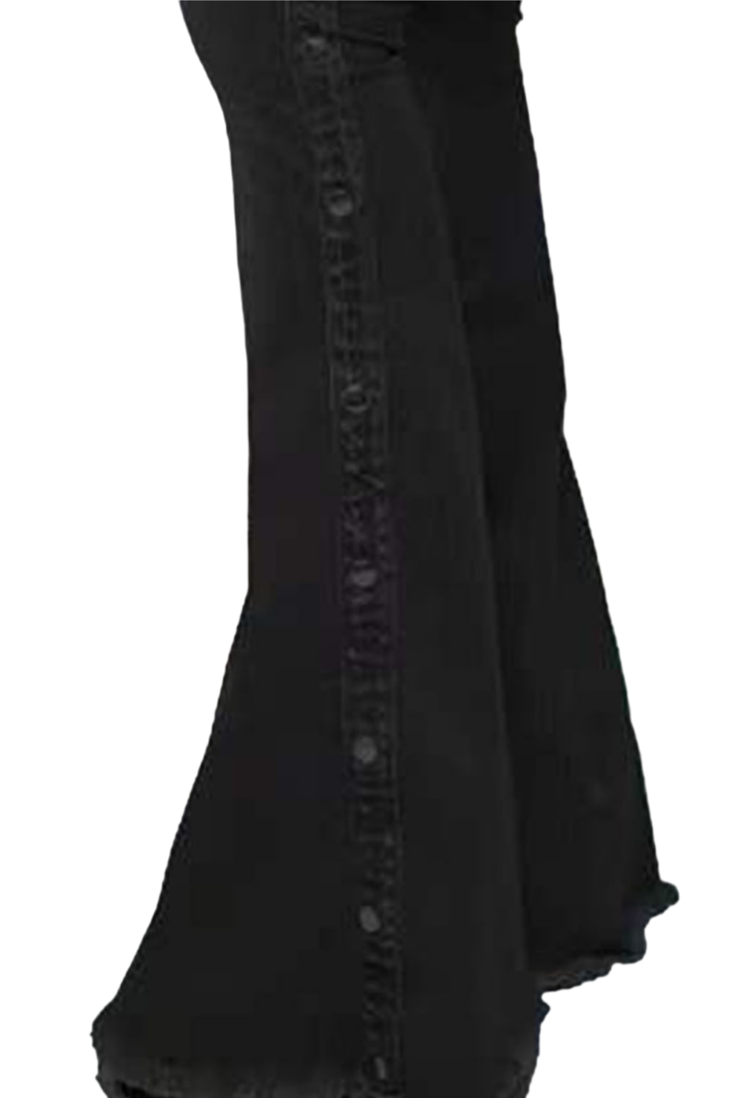 Button Detail Flare Jeans