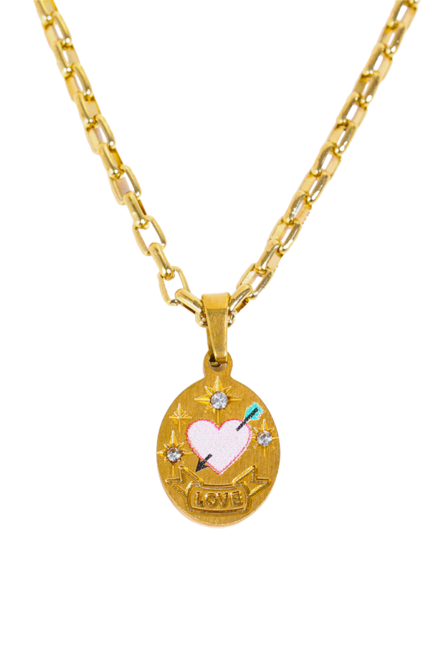 Stainless Steel 18K Gold-Plated Necklace