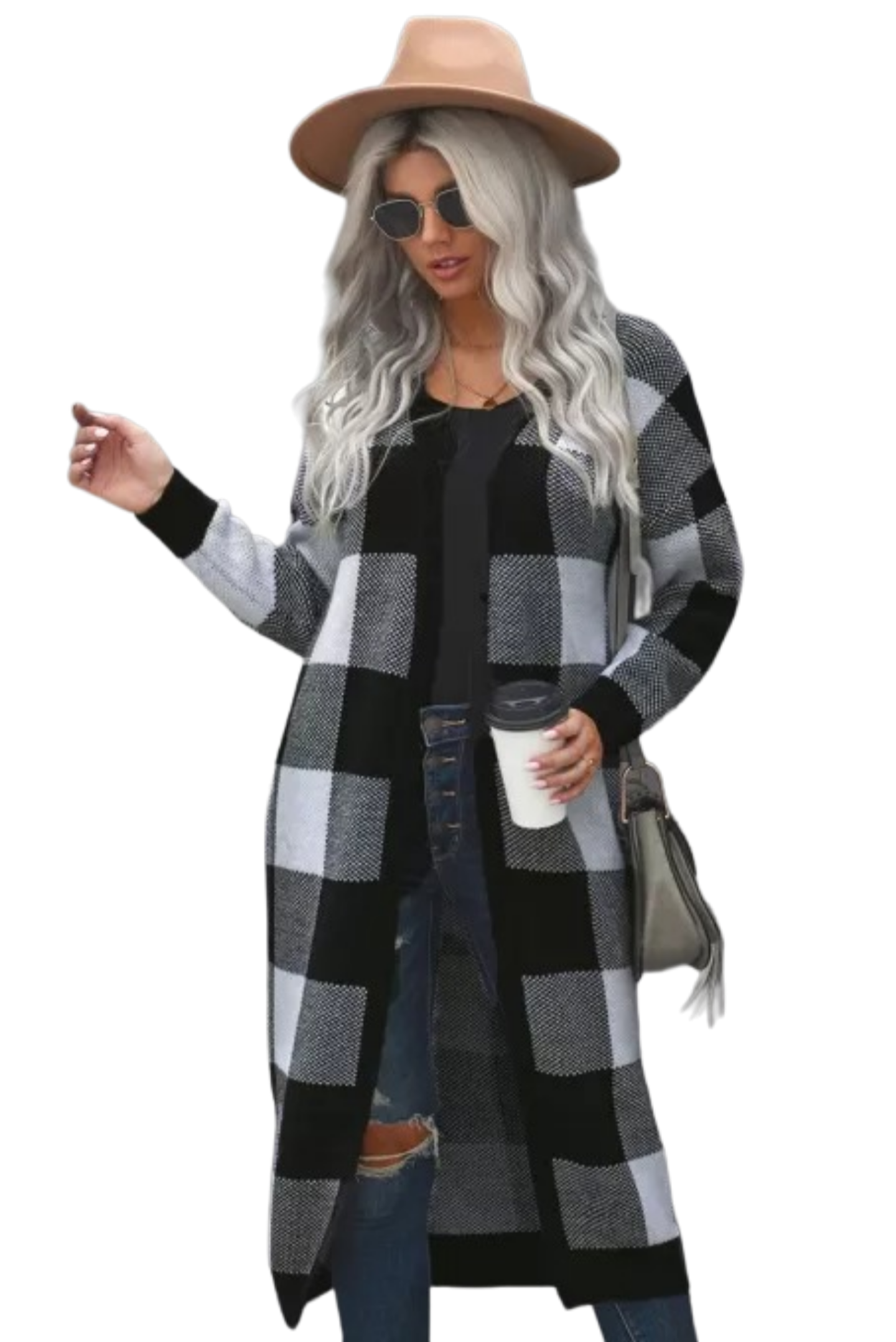 Buffalo Plaid Duster Cardigan