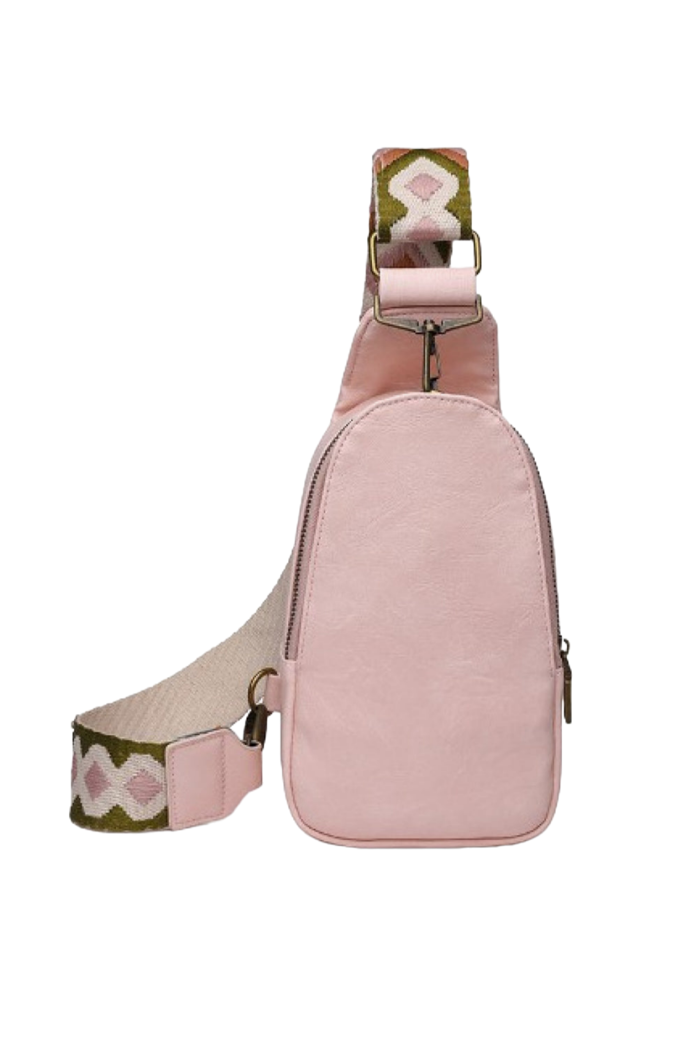 Random Pattern Adjustable Strap PU Leather Sling Bag