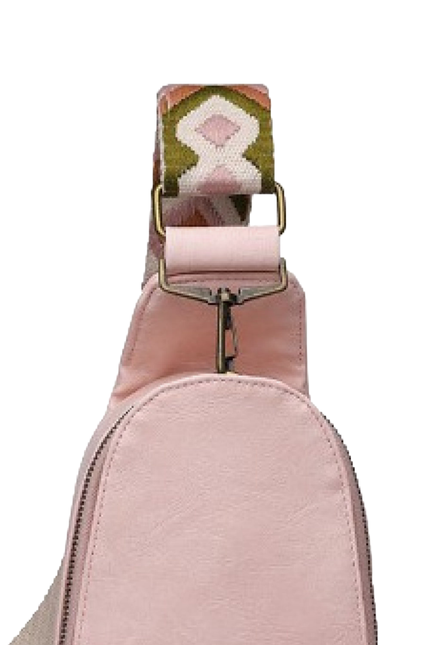 Random Pattern Adjustable Strap PU Leather Sling Bag