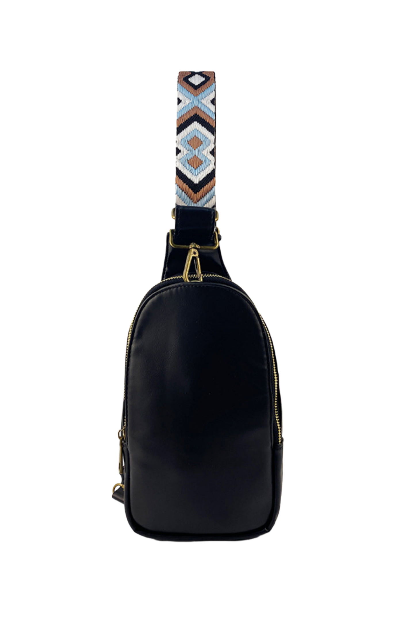 Random Pattern Adjustable Strap PU Leather Sling Bag