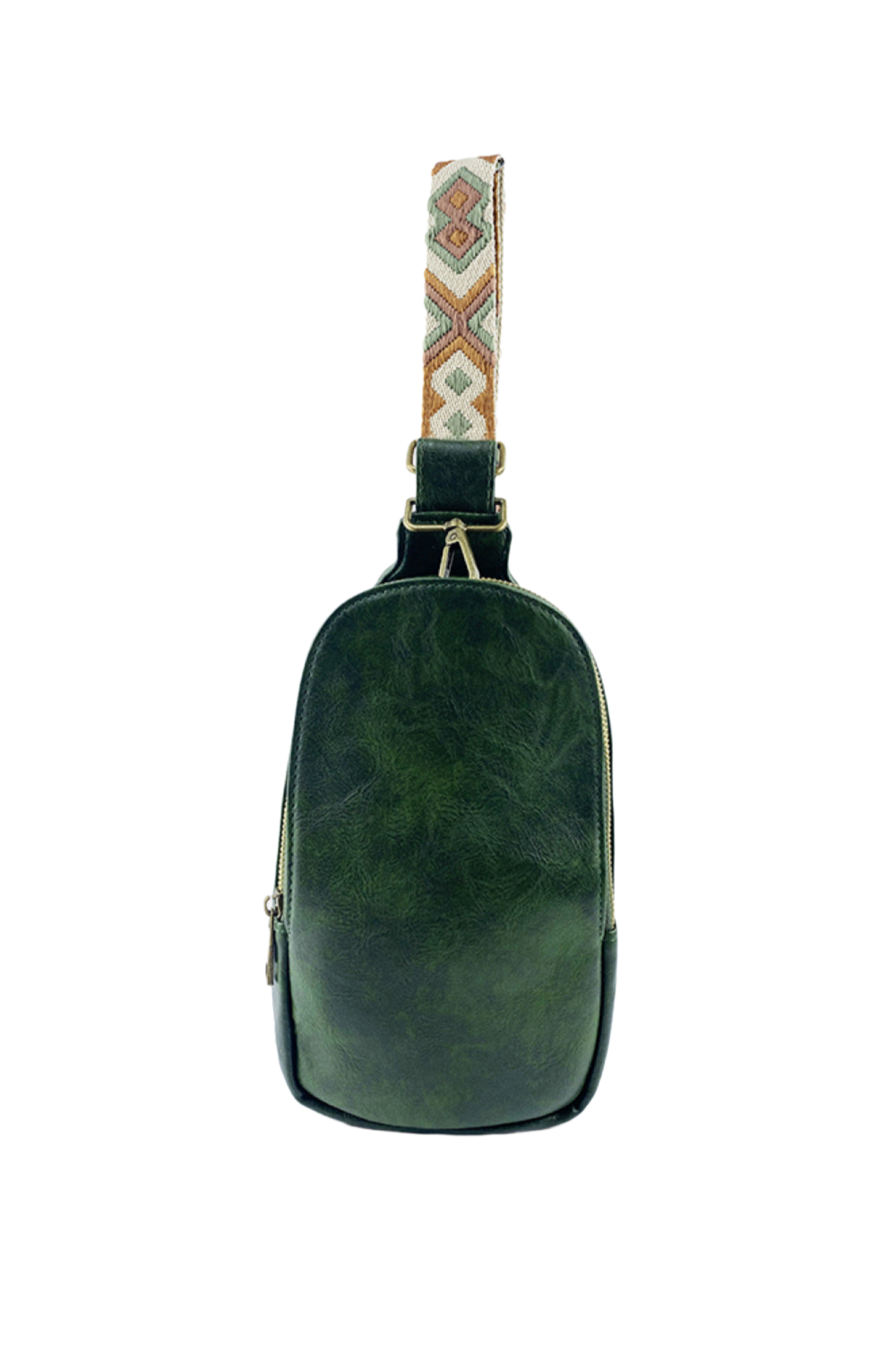 Random Pattern Adjustable Strap PU Leather Sling Bag