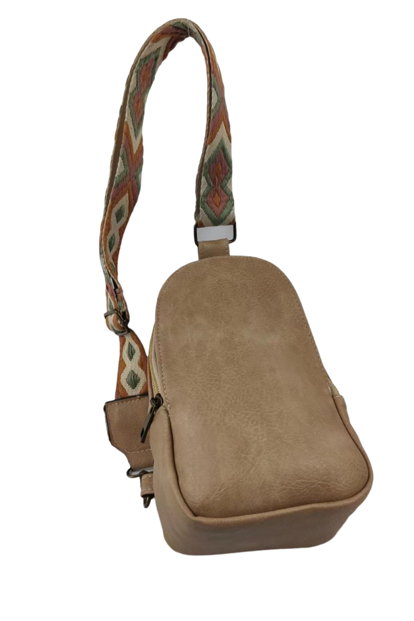 Random Pattern Adjustable Strap PU Leather Sling Bag