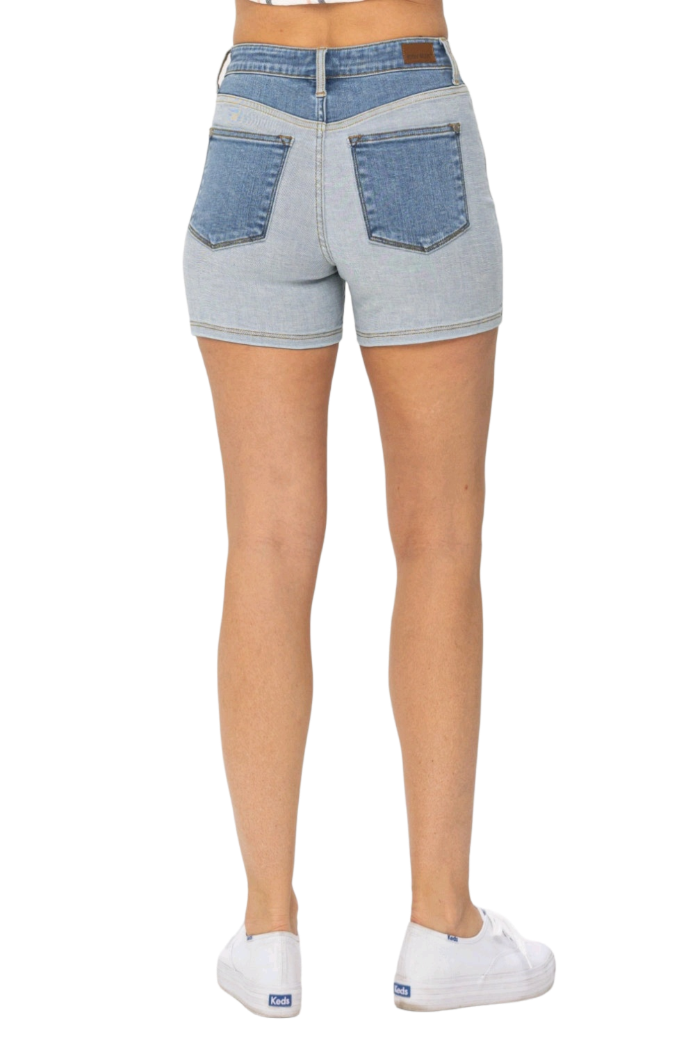 Judy Blue Full Size Color Block Denim Shorts