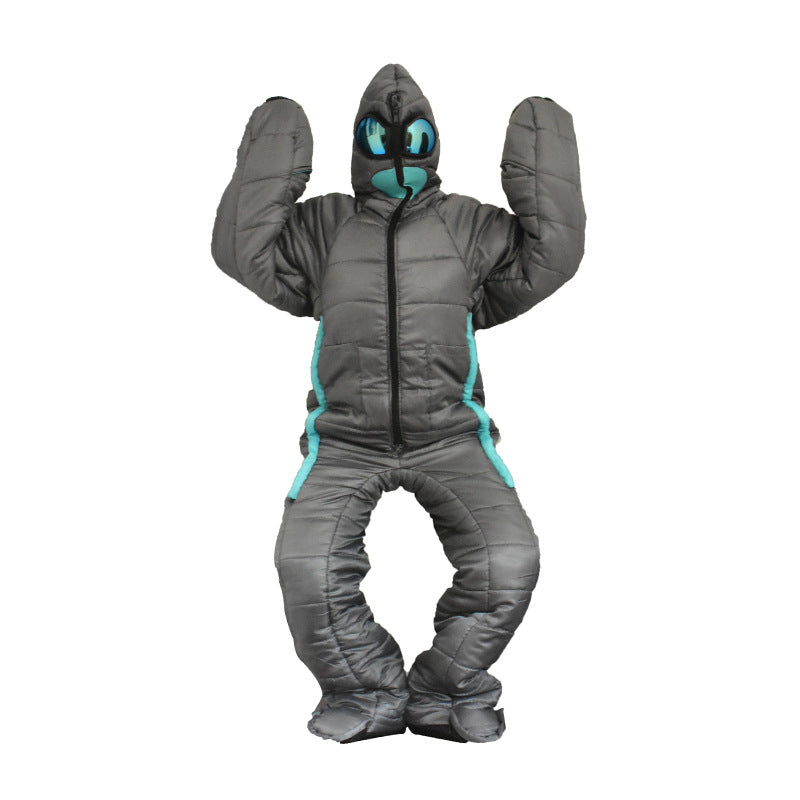 Alien Sleeping Bag Polyester Fiber Wearable Lazy Bag Comfortable Durable Sleeping Bag Funny Full Body Rest Bags Warm Hiking Tool