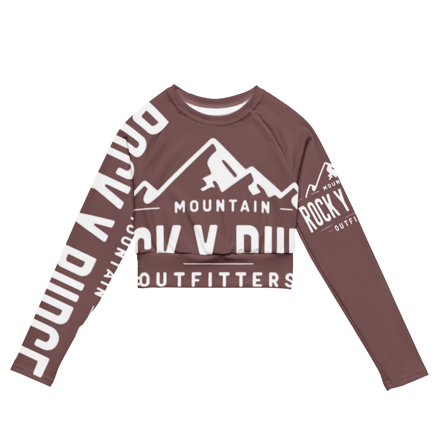 Recycled long-sleeve crop top