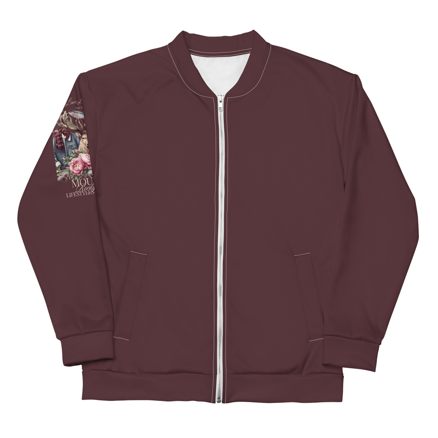 Unisex Bomber Jacket Exclusive Love Life Live Outdoors MRRL&O Print Designs