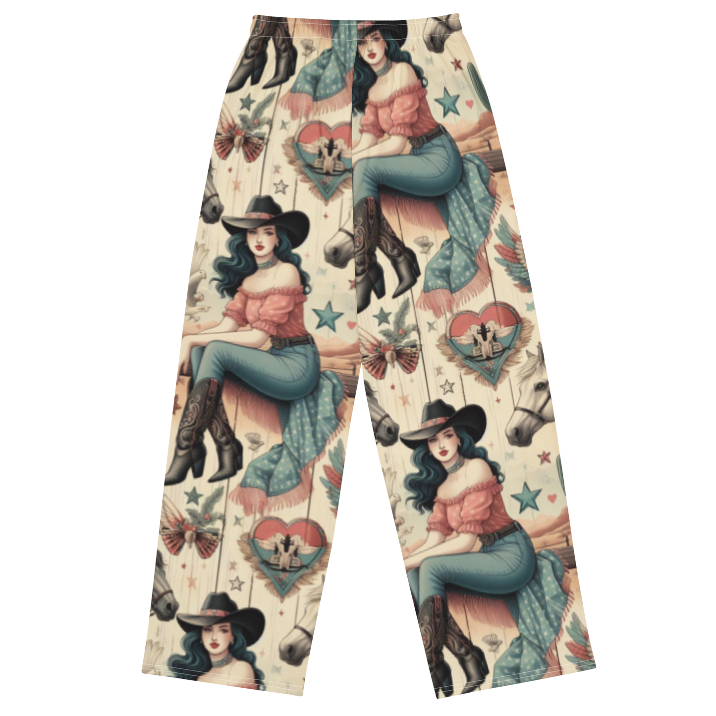 All-over print unisex wide-leg pants