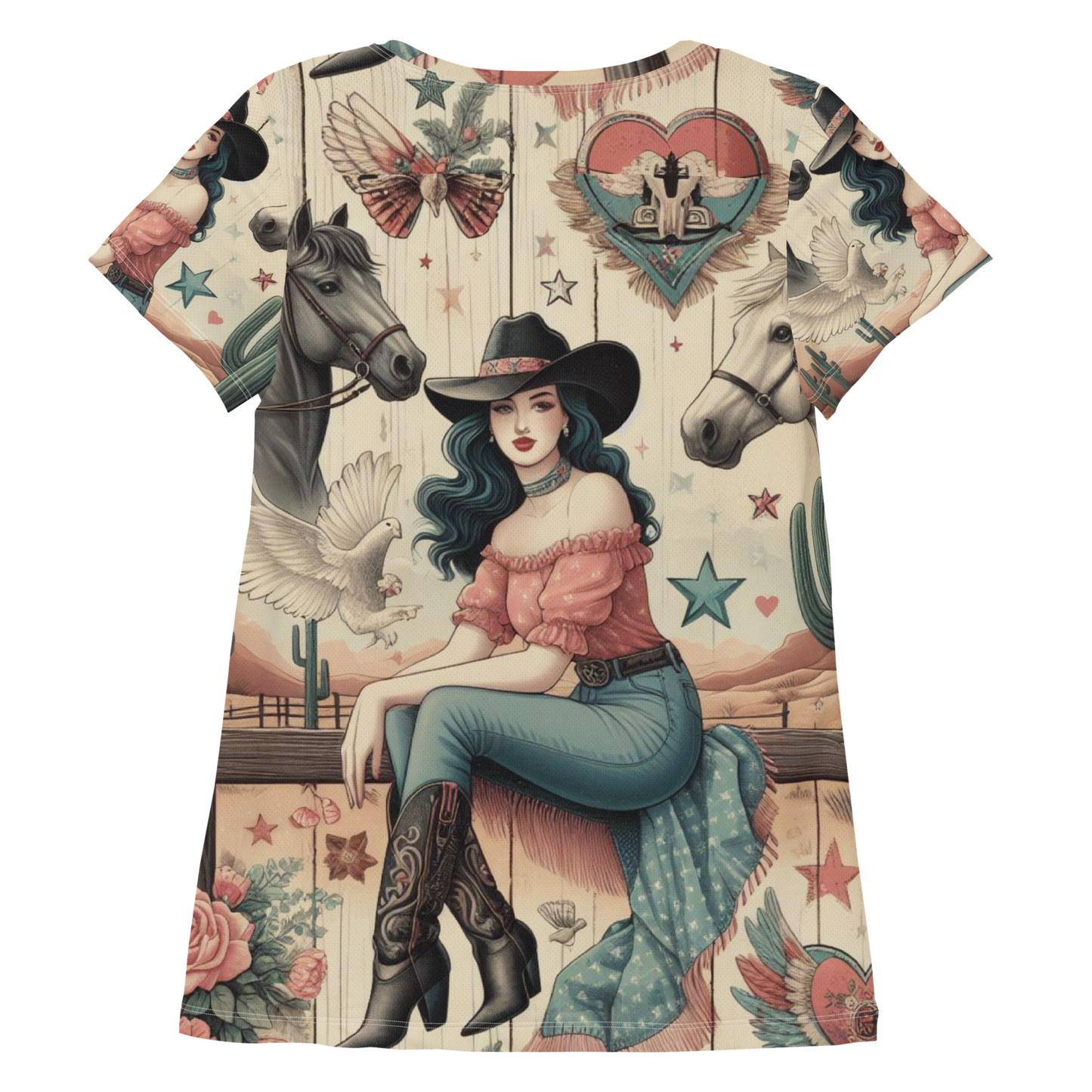 All-Over Print Women's Athletic T-shirt