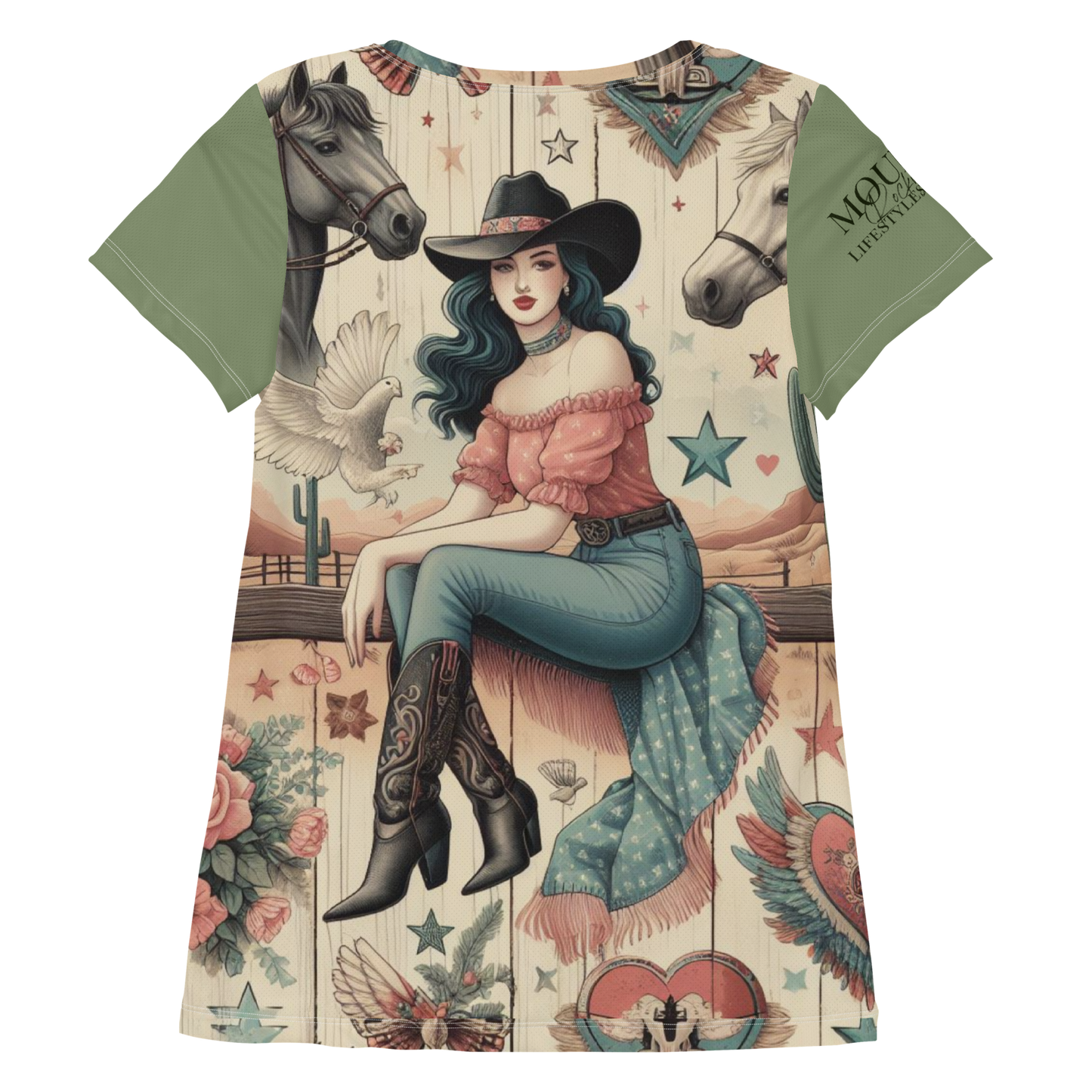 All-Over Print Women's Athletic T-shirt