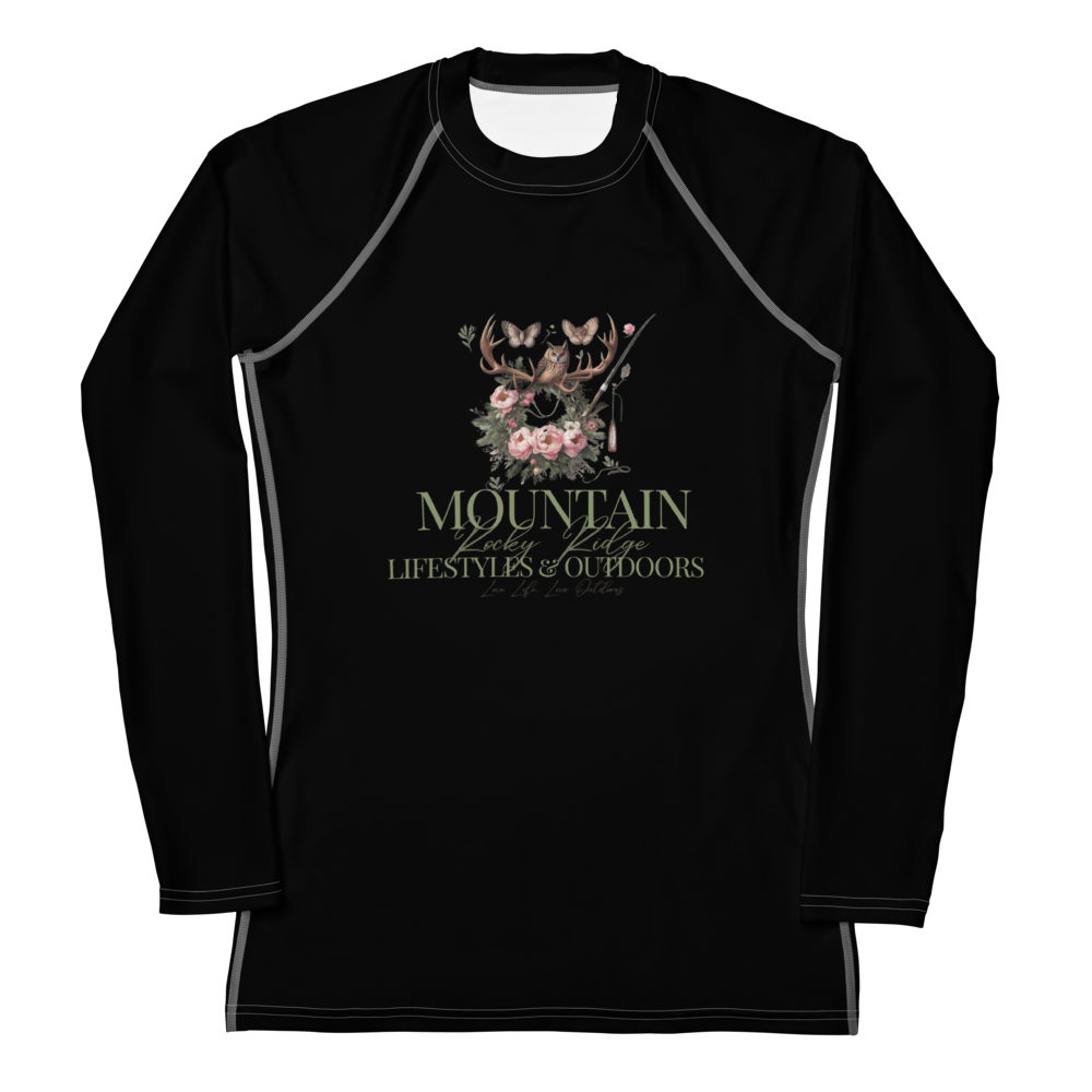 Women's Rash Guard Exclusive Love Life Live Outdoors MRRL&O Print Designs