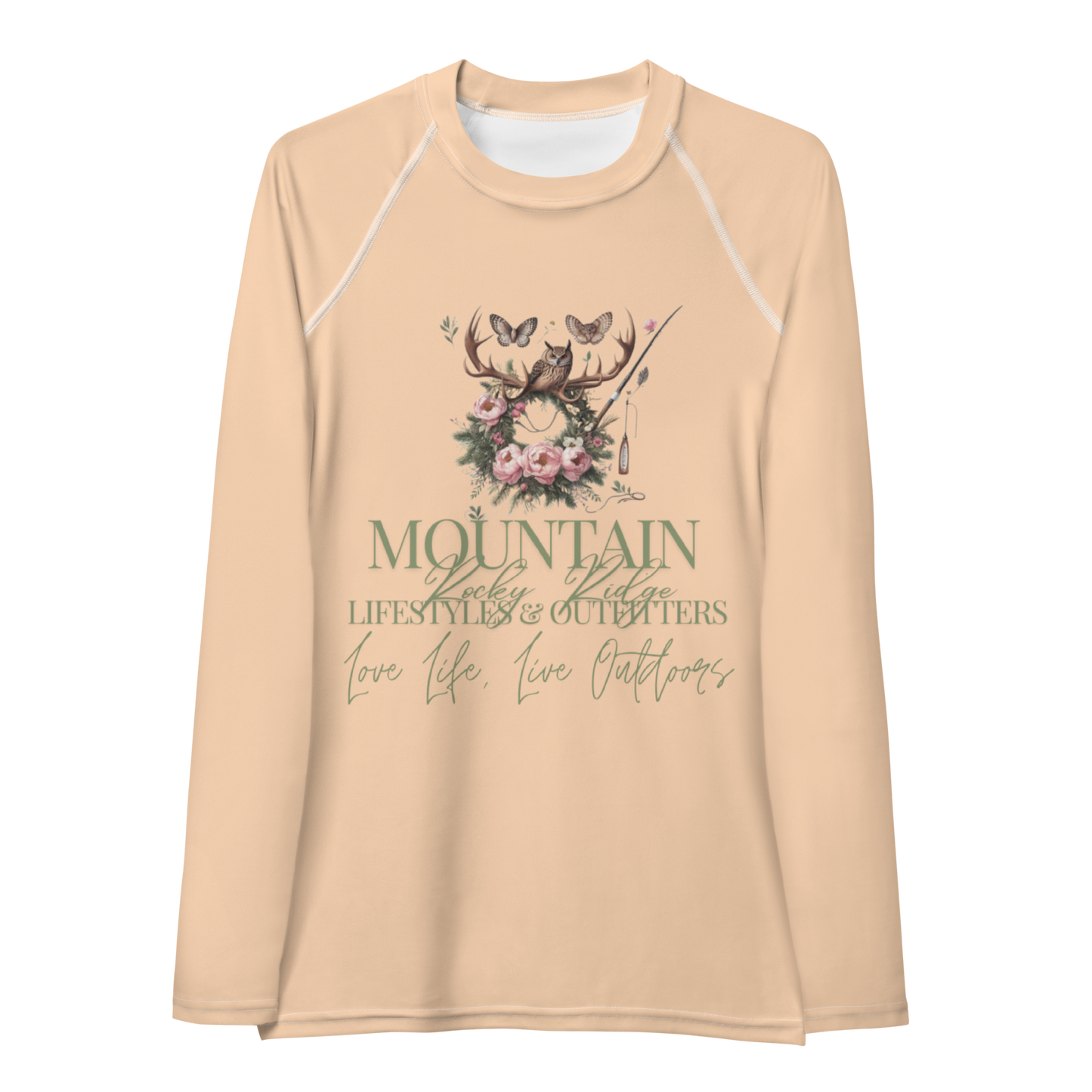 Women's Rash Guard Exclusive Love Life Live Outdoors MRRL&O Print Designs