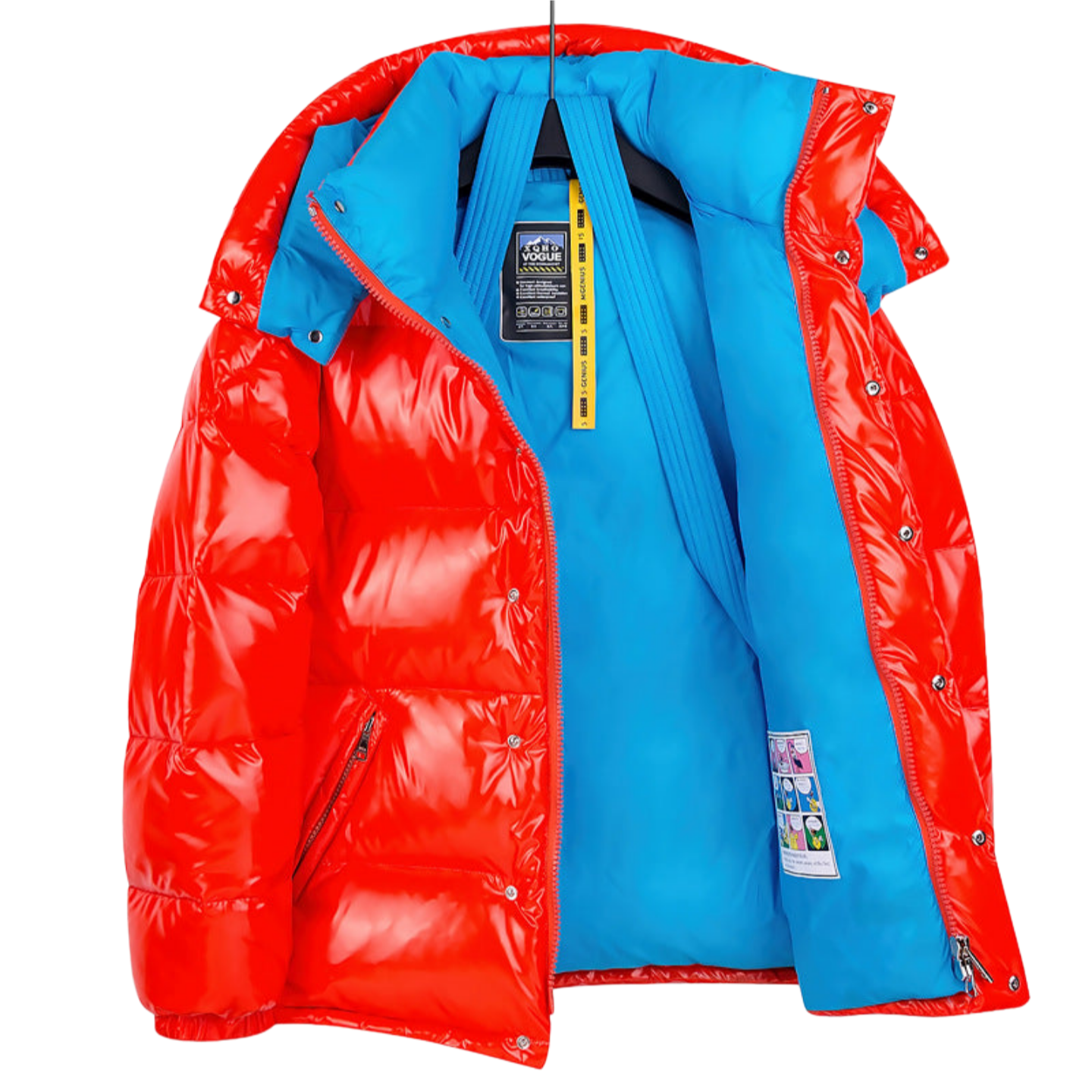 Glossy Down Jacket For Young Men And Women Couples