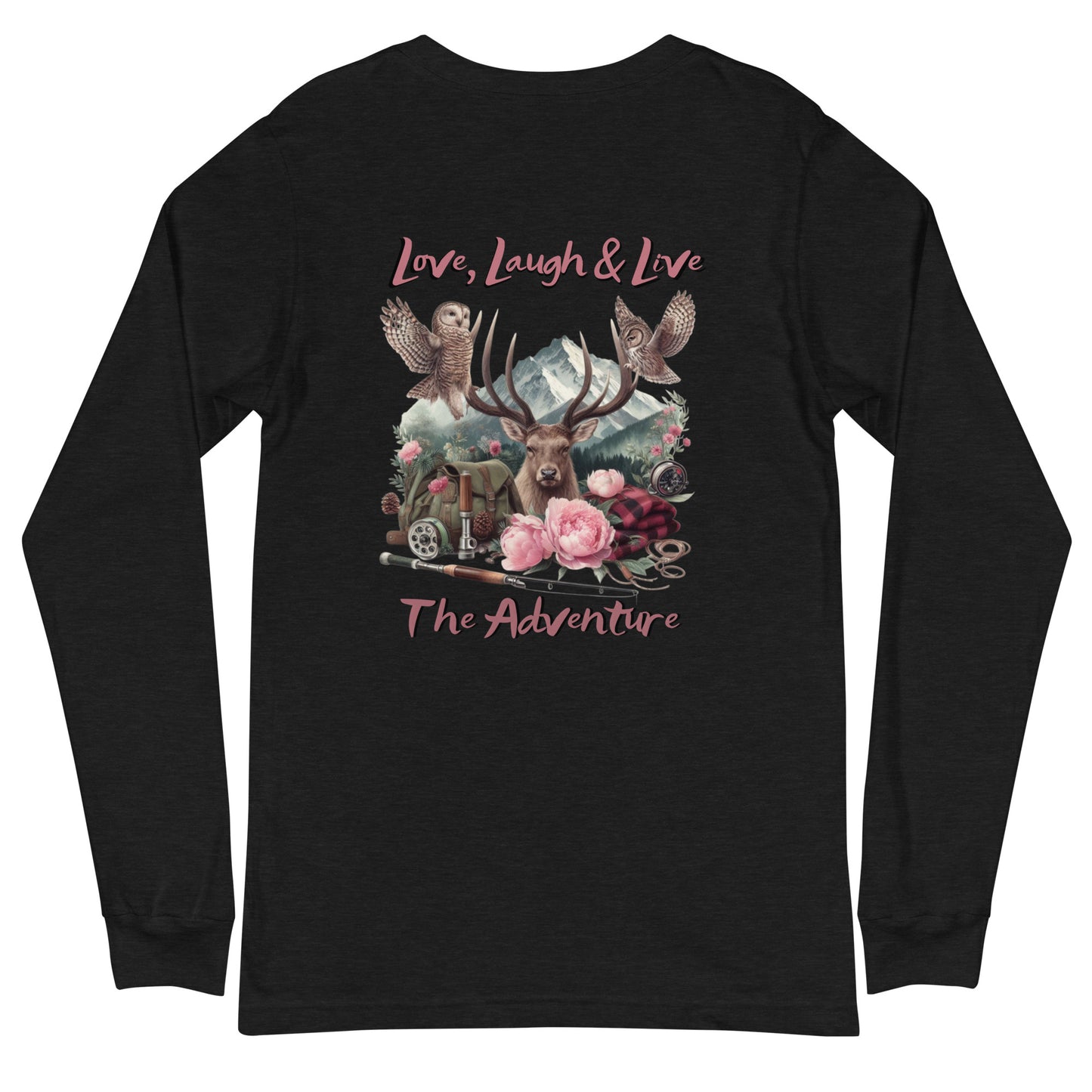 Unisex Long Sleeve Tee Exclusive Love Life Live Outdoors MRRL&O Print Designs
