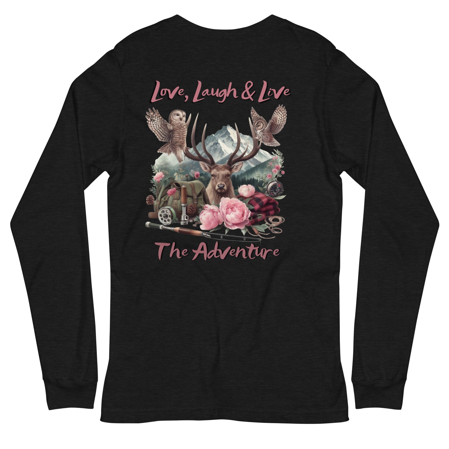 Unisex Long Sleeve Tee Exclusive Love Life Live Outdoors MRRL&O Print Designs