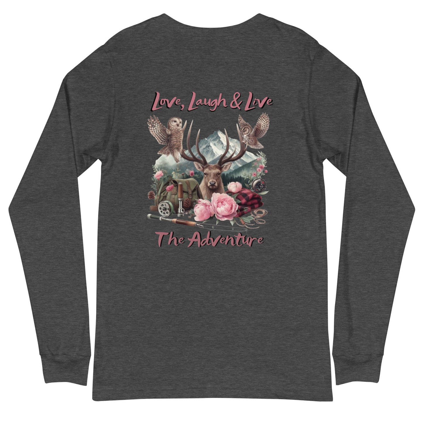 Unisex Long Sleeve Tee Exclusive Love Life Live Outdoors MRRL&O Print Designs