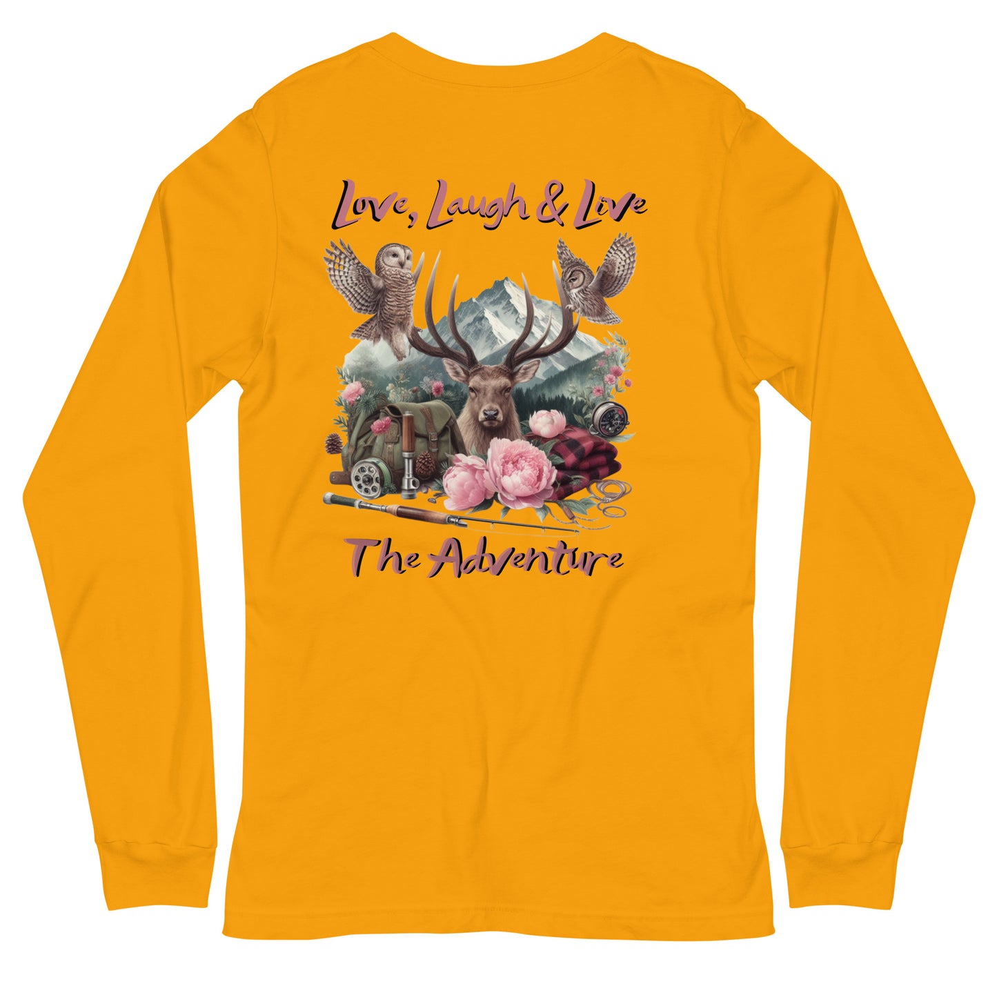 Unisex Long Sleeve Tee Exclusive Love Life Live Outdoors MRRL&O Print Designs