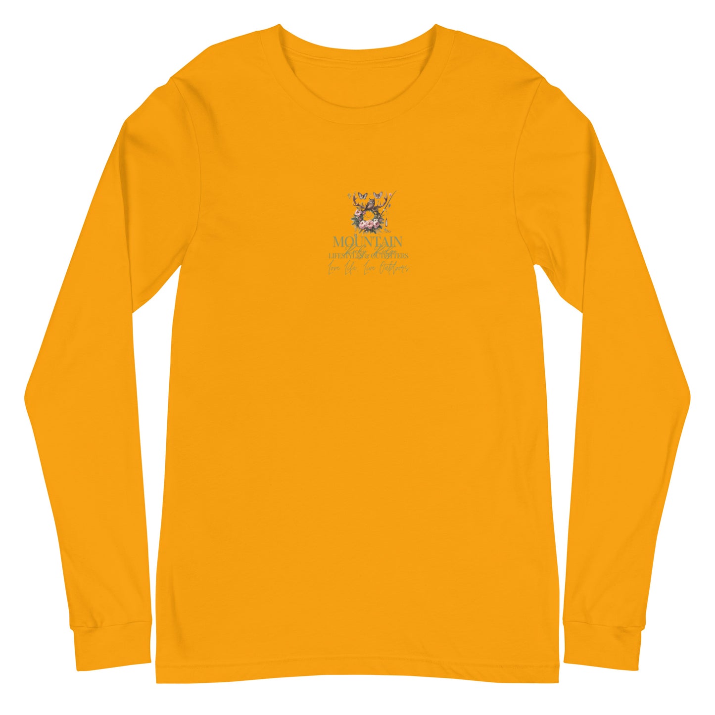 Unisex Long Sleeve Tee Exclusive Love Life Live Outdoors MRRL&O Print Designs
