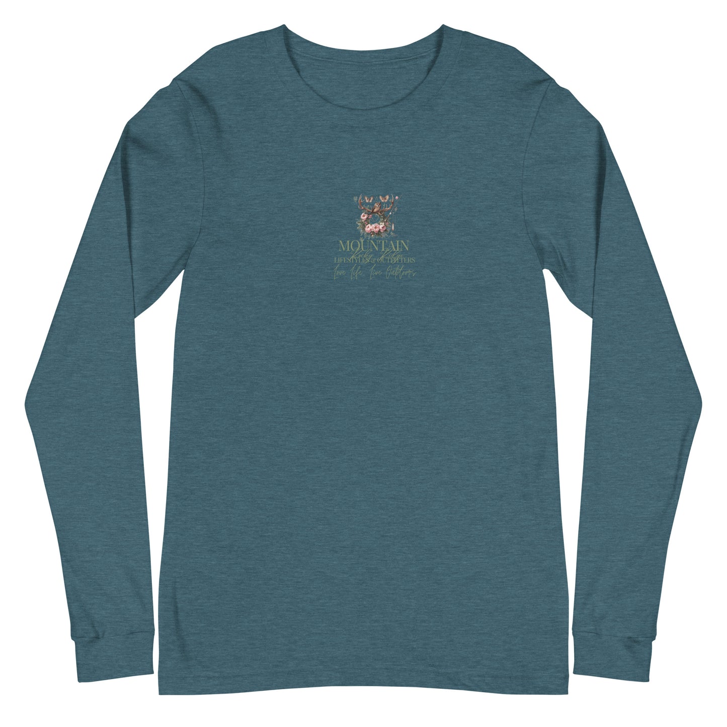 Unisex Long Sleeve Tee Exclusive Love Life Live Outdoors MRRL&O Print Designs