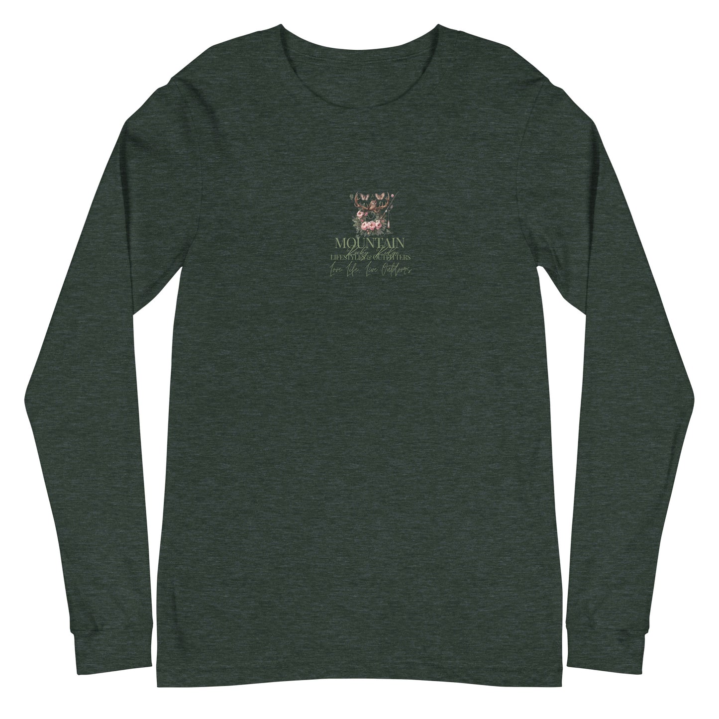 Unisex Long Sleeve Tee Exclusive Love Life Live Outdoors MRRL&O Print Designs