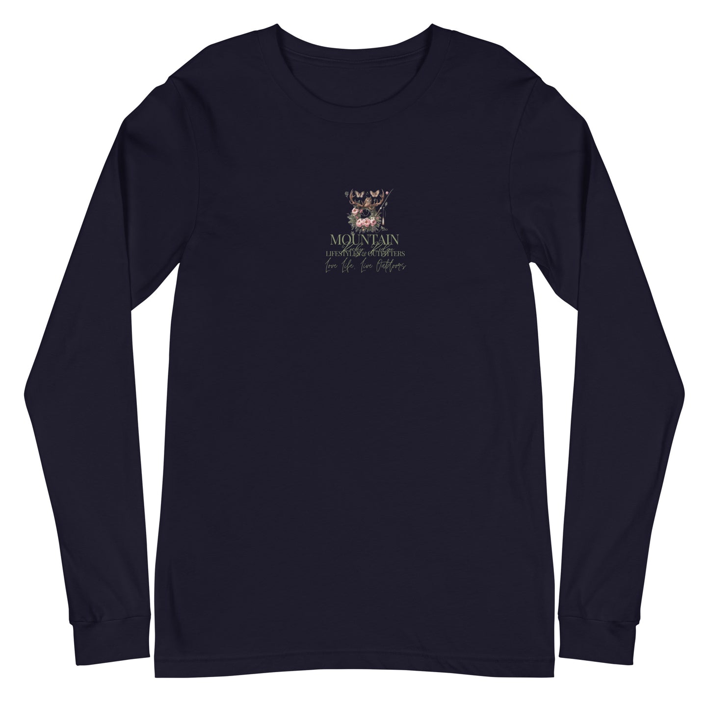 Unisex Long Sleeve Tee Exclusive Love Life Live Outdoors MRRL&O Print Designs