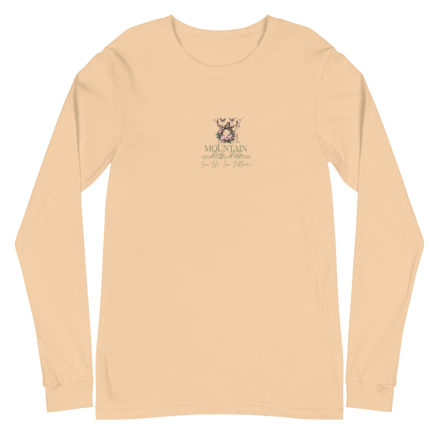 Unisex Long Sleeve Tee Exclusive Love Life Live Outdoors MRRL&O Print Designs