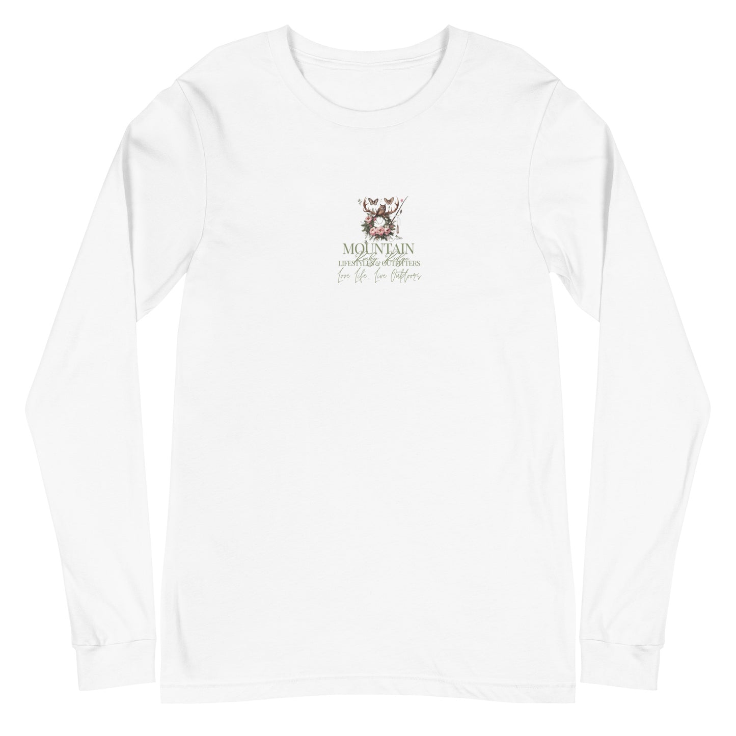 Unisex Long Sleeve Tee Exclusive Love Life Live Outdoors MRRL&O Print Designs
