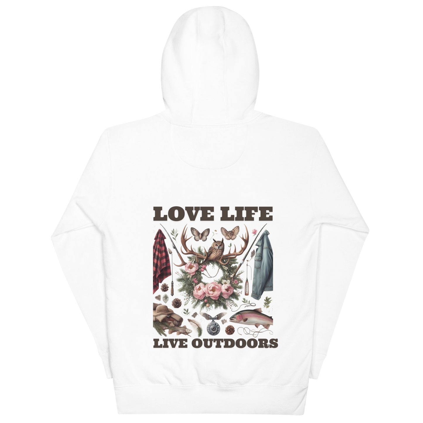 Unisex Hoodie Exclusive Love Life Live Outdoors MRRL&O Print Designs