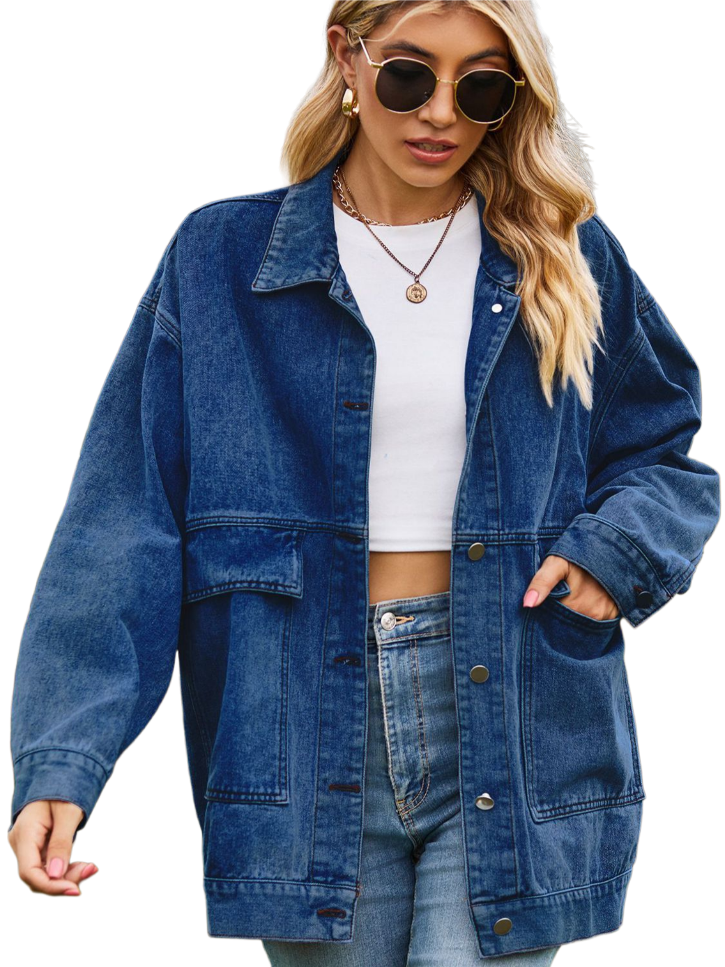 Dropped Shoulder Denim Jacket