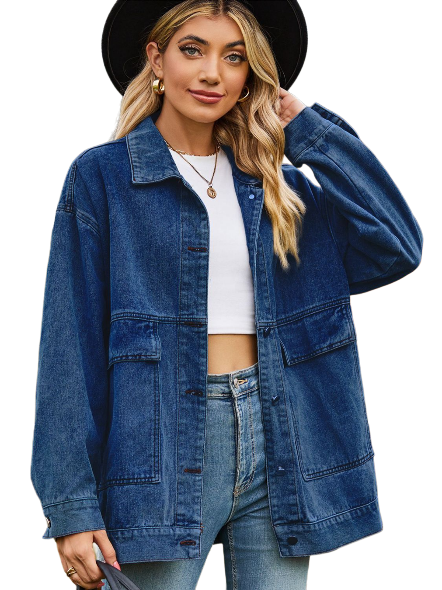 Dropped Shoulder Denim Jacket