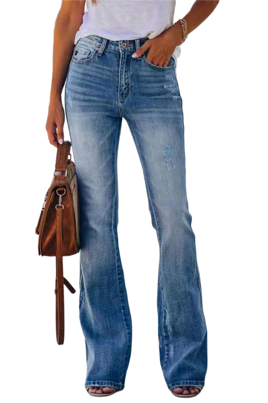 Buttoned Long Jeans