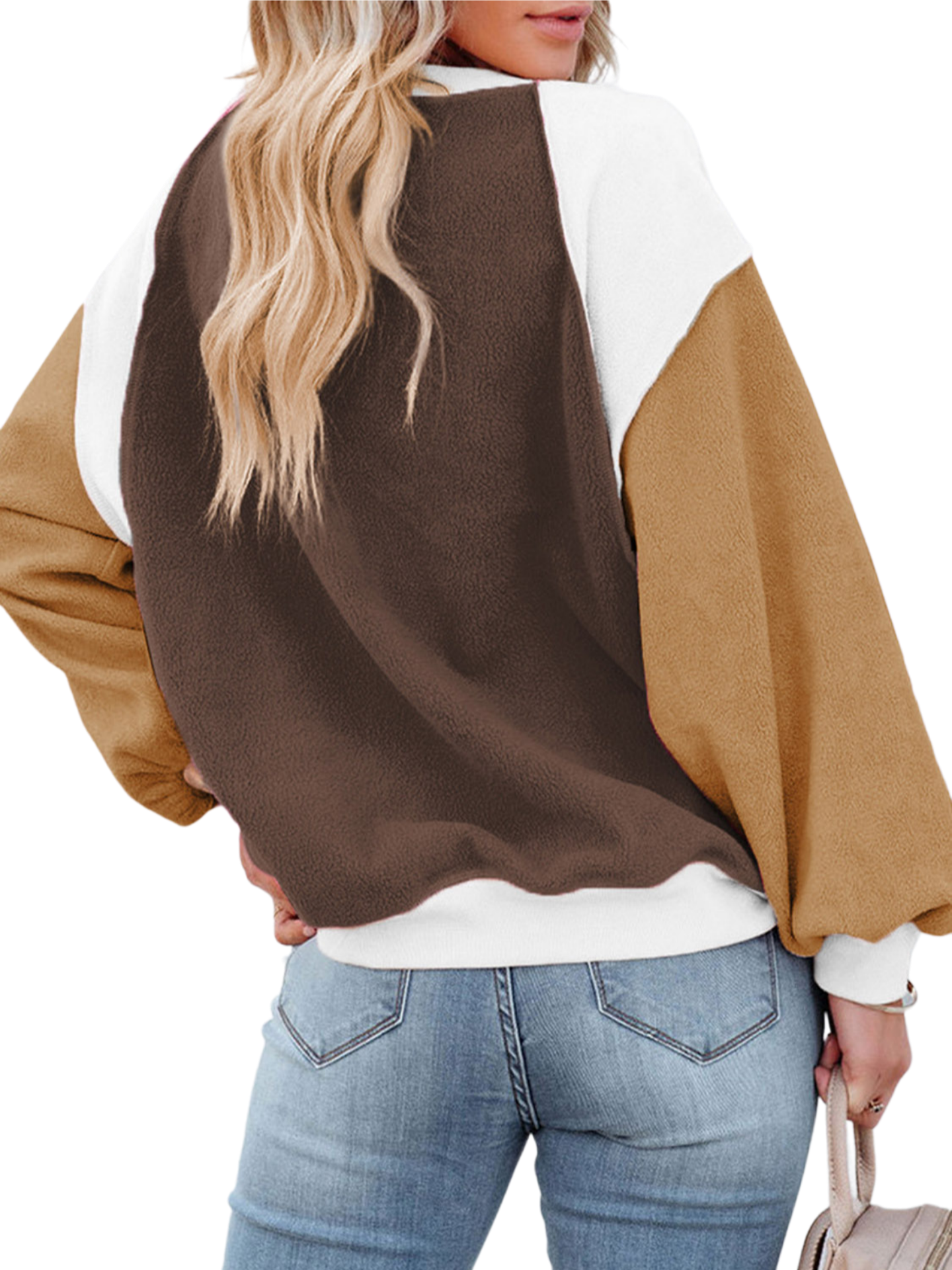 Color Block Exposed Seam Sweatshirt