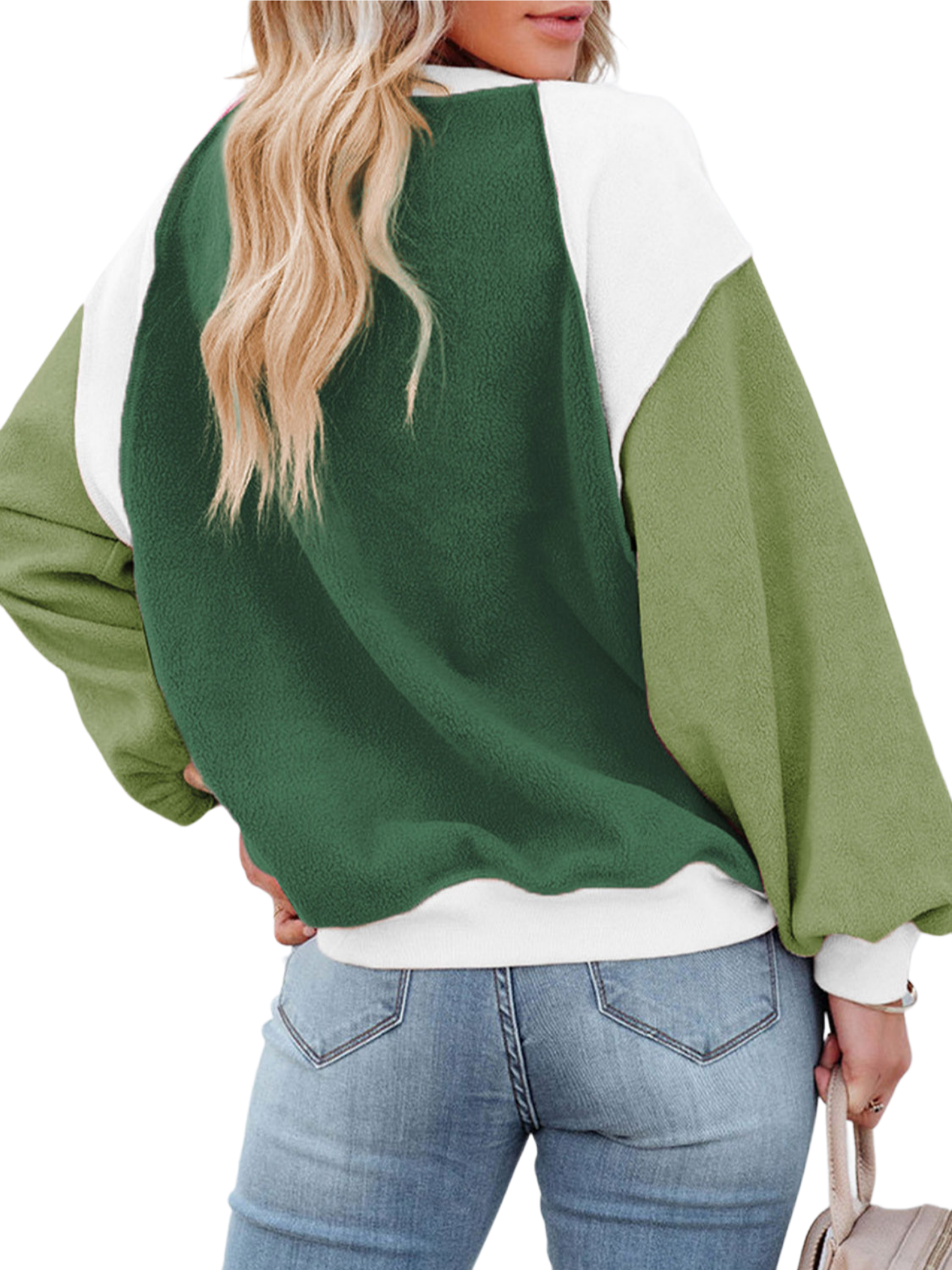 Color Block Exposed Seam Sweatshirt