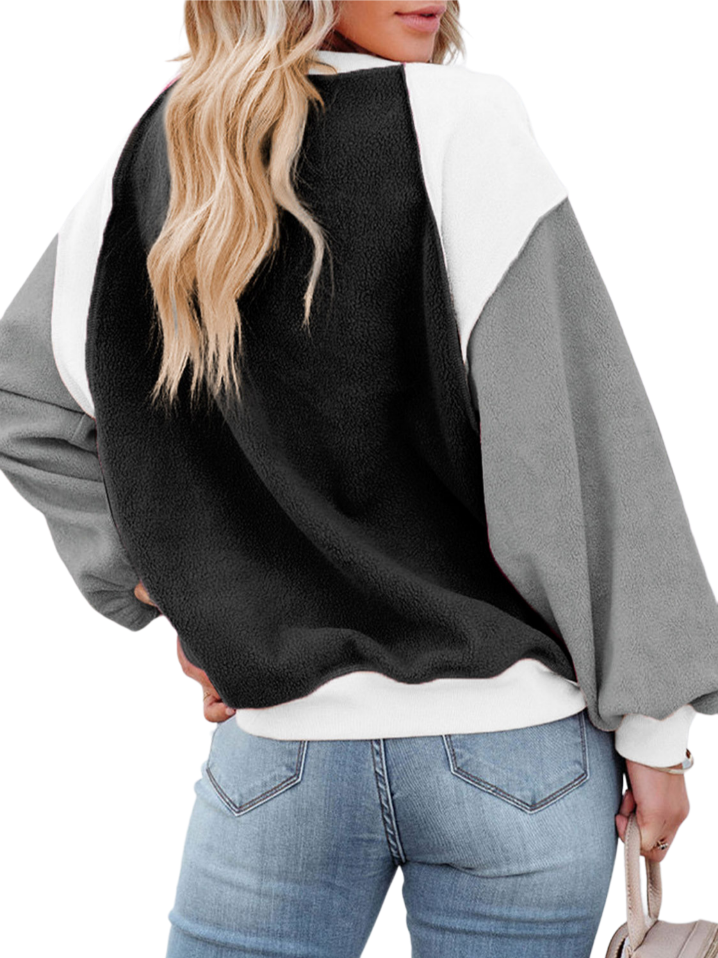 Color Block Exposed Seam Sweatshirt