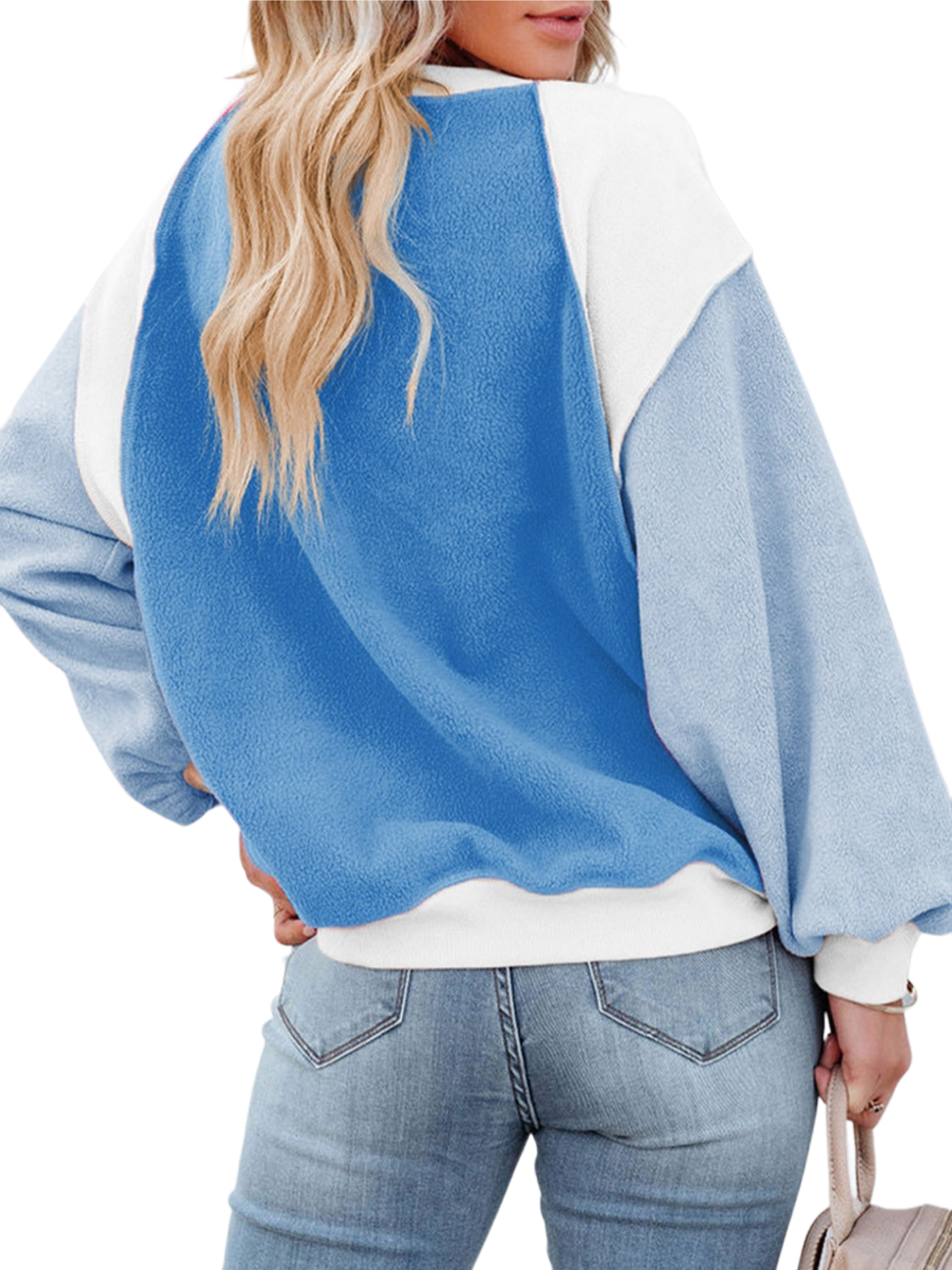 Color Block Exposed Seam Sweatshirt