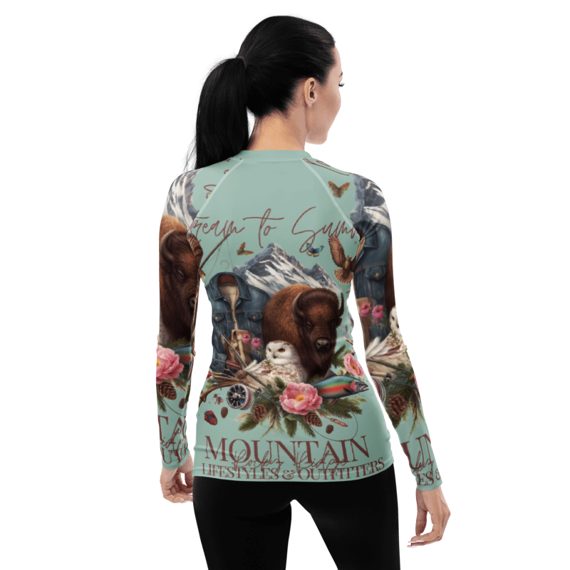 Women's Rash Guard Exclusive Love Life Live Outdoors MRRL&O Print Designs