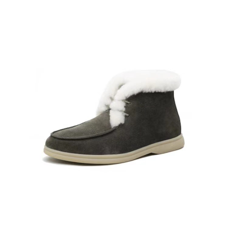 Ladies Comfortable Warm Lace-up Snow Boots