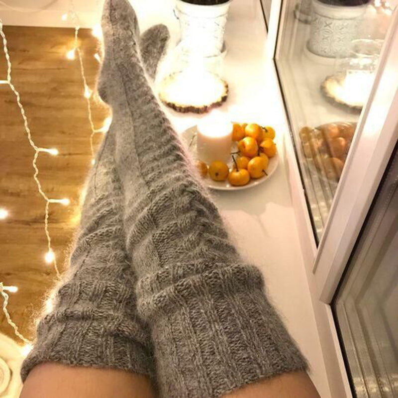 Stack stockings over the knee