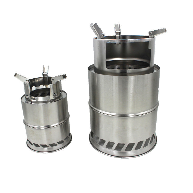 Outdoor detachable folding wood stove