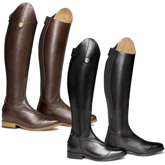 Women's Knee High Smooth Leather Riding Boots Temperature