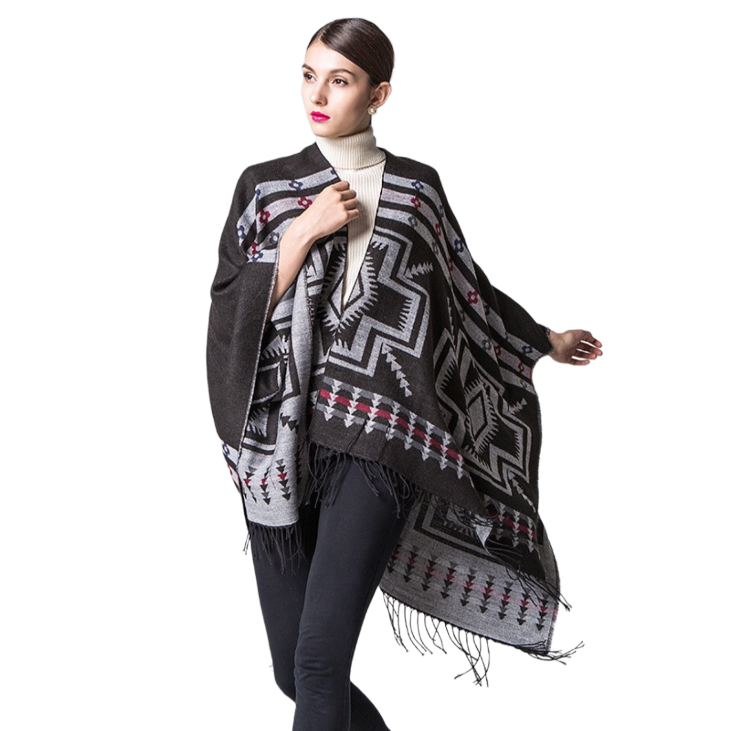 Geometric Santa Fe Southwest Poncho #Ilovemyponcho