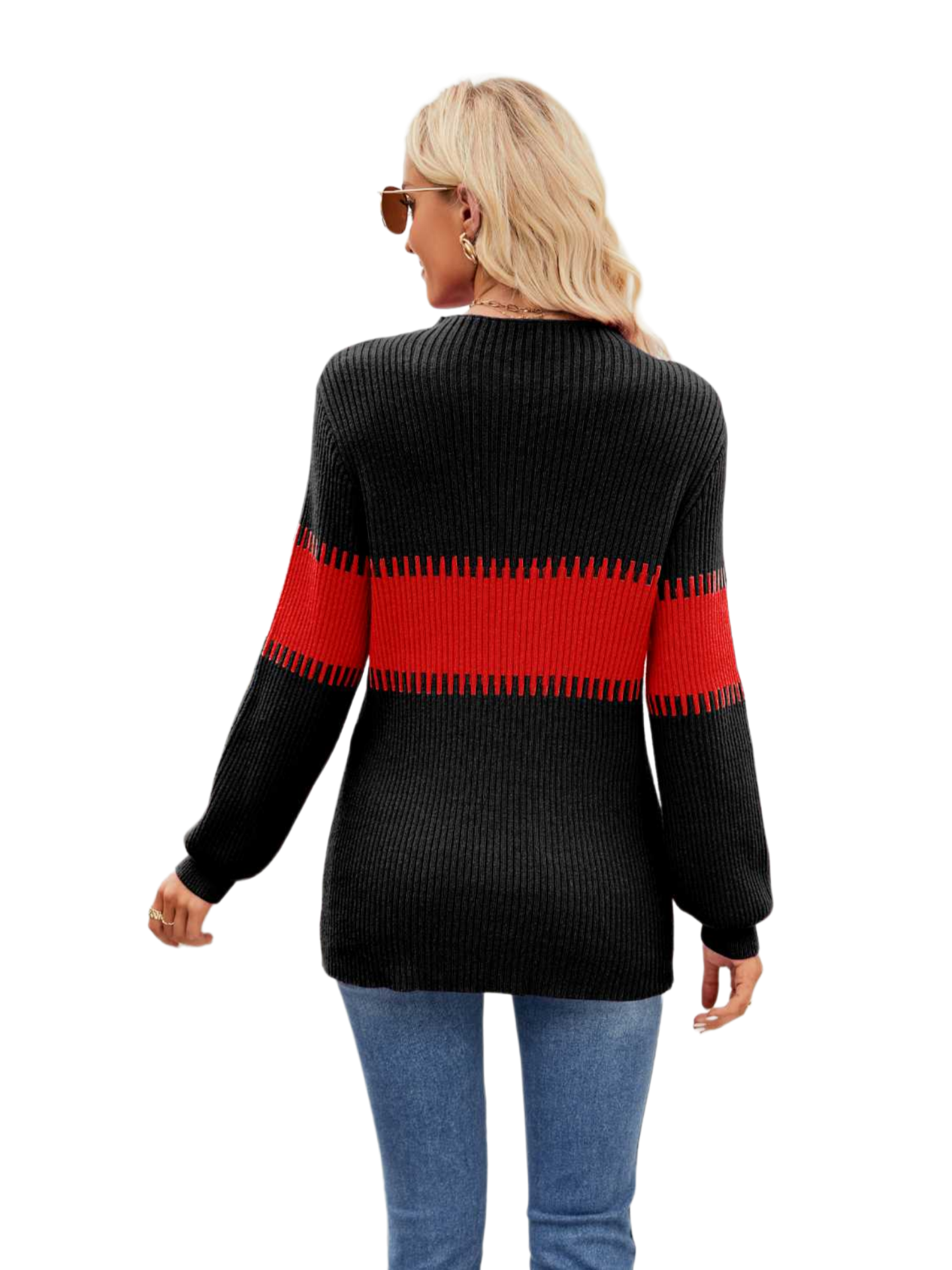 Contrast Round Neck Sweater