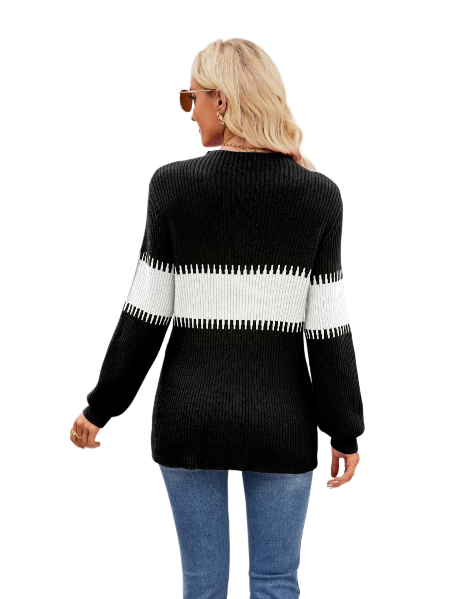 Contrast Round Neck Sweater