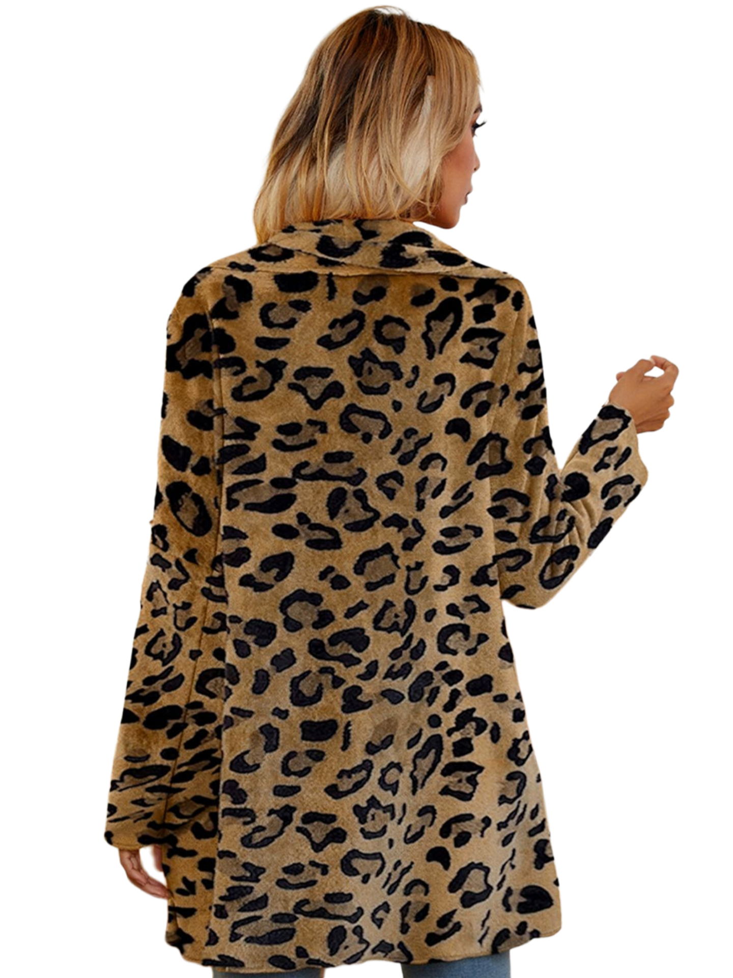 Leopard Long Sleeve Open Front Cardigan