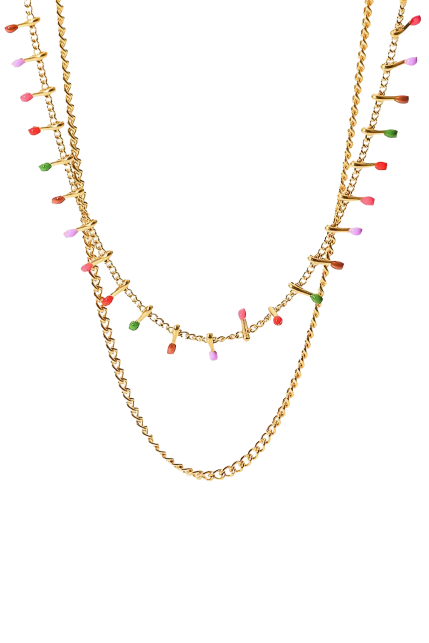 18K Gold-Plated Double-Layered Stainless Steel Necklace