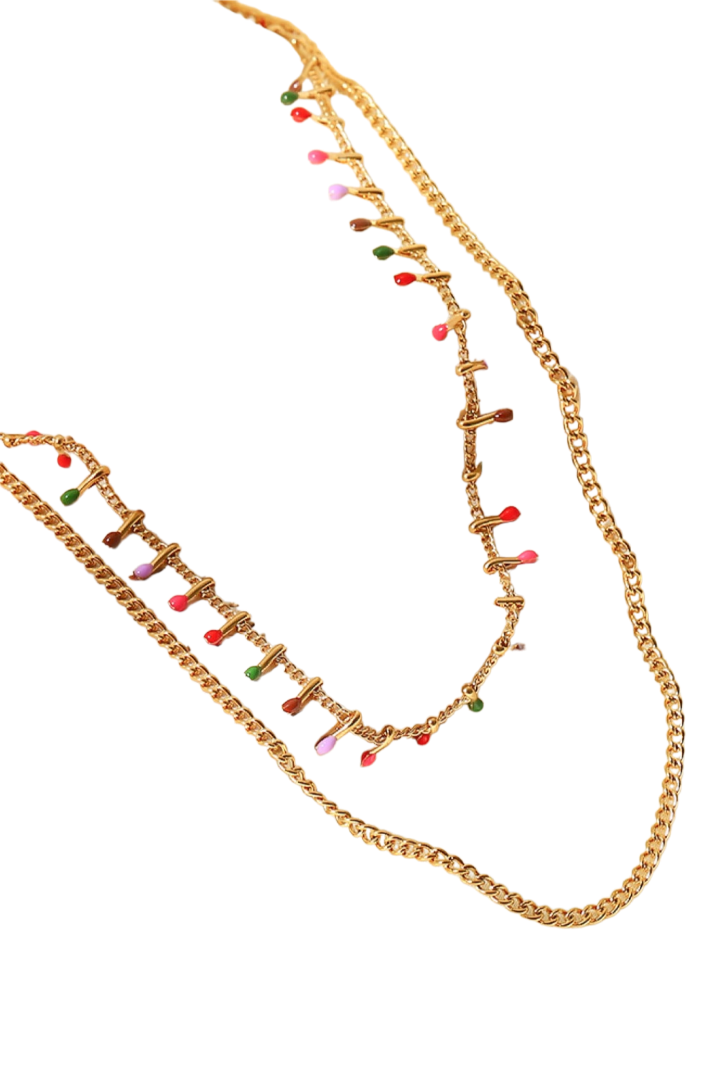 18K Gold-Plated Double-Layered Stainless Steel Necklace