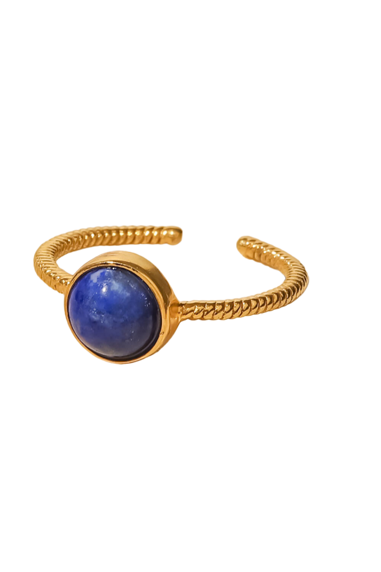 18K Gold-Plated Twisted Open Ring