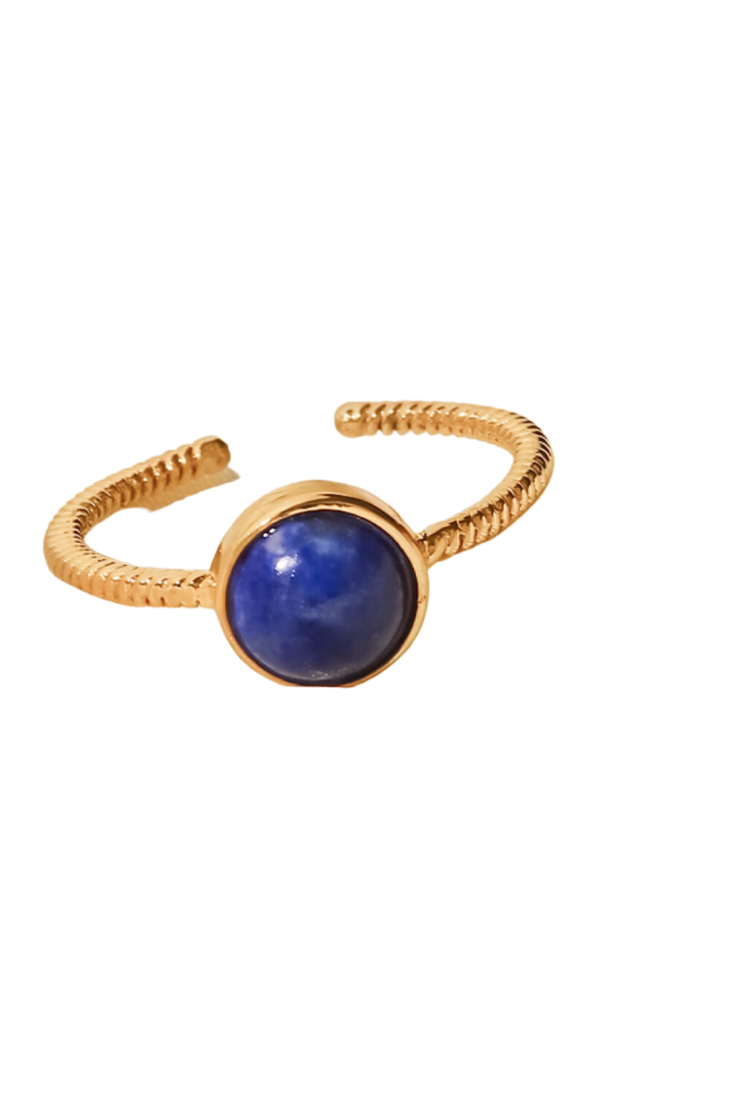 18K Gold-Plated Twisted Open Ring