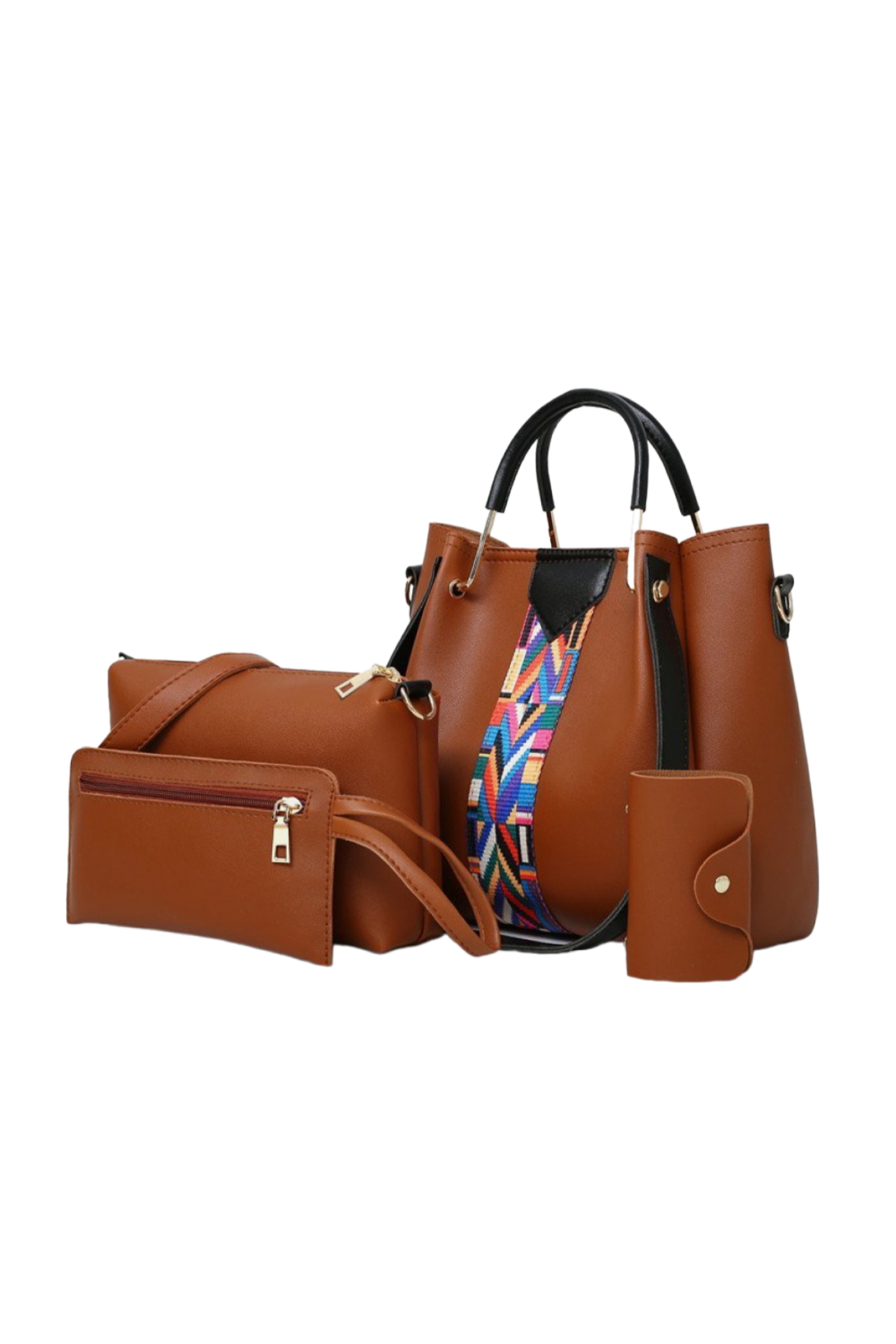 4-Piece Leather Bag Set